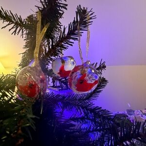 Elegant Red and Gold Holiday Ornaments